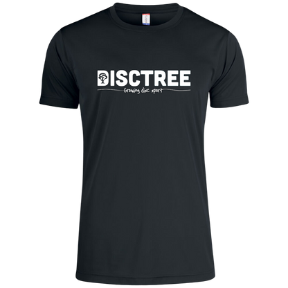Disc Tree Polyester Bar Logo T-Shirt